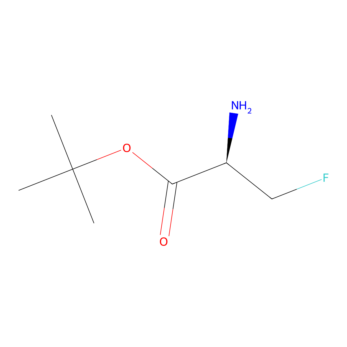 tert-butyl (2R)-2-amino-3-fluoropropanoate molecular structure, CAS 2349716-68-1