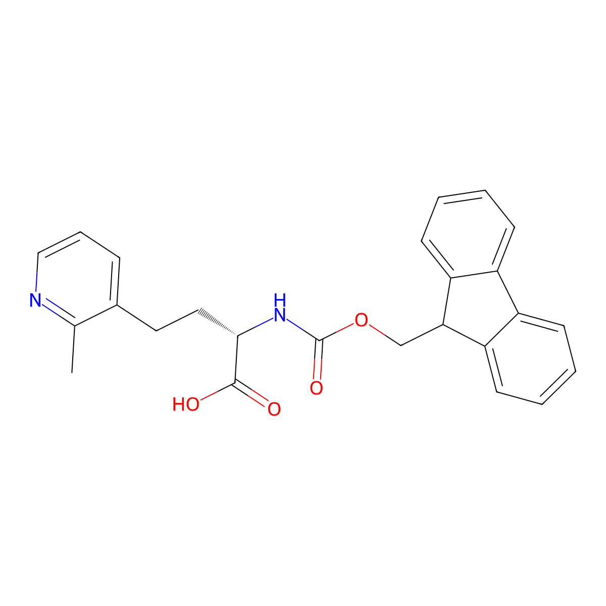 Fmoc-4-(2-methylpyridin-3-yl)-Abu-OH molecular structure, CAS 2349716-95-4