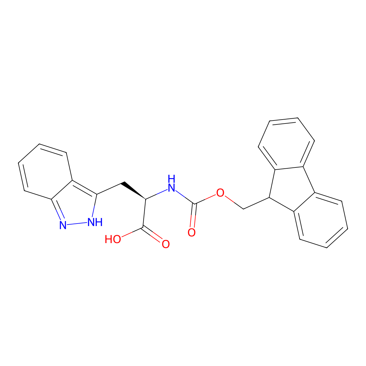 (R)-2-(9H-Fluoren-9-ylmethoxycarbonylamino)-3-(2H-indazol-3-yl)-propionic acid molecular structure, CAS 2349721-20-4