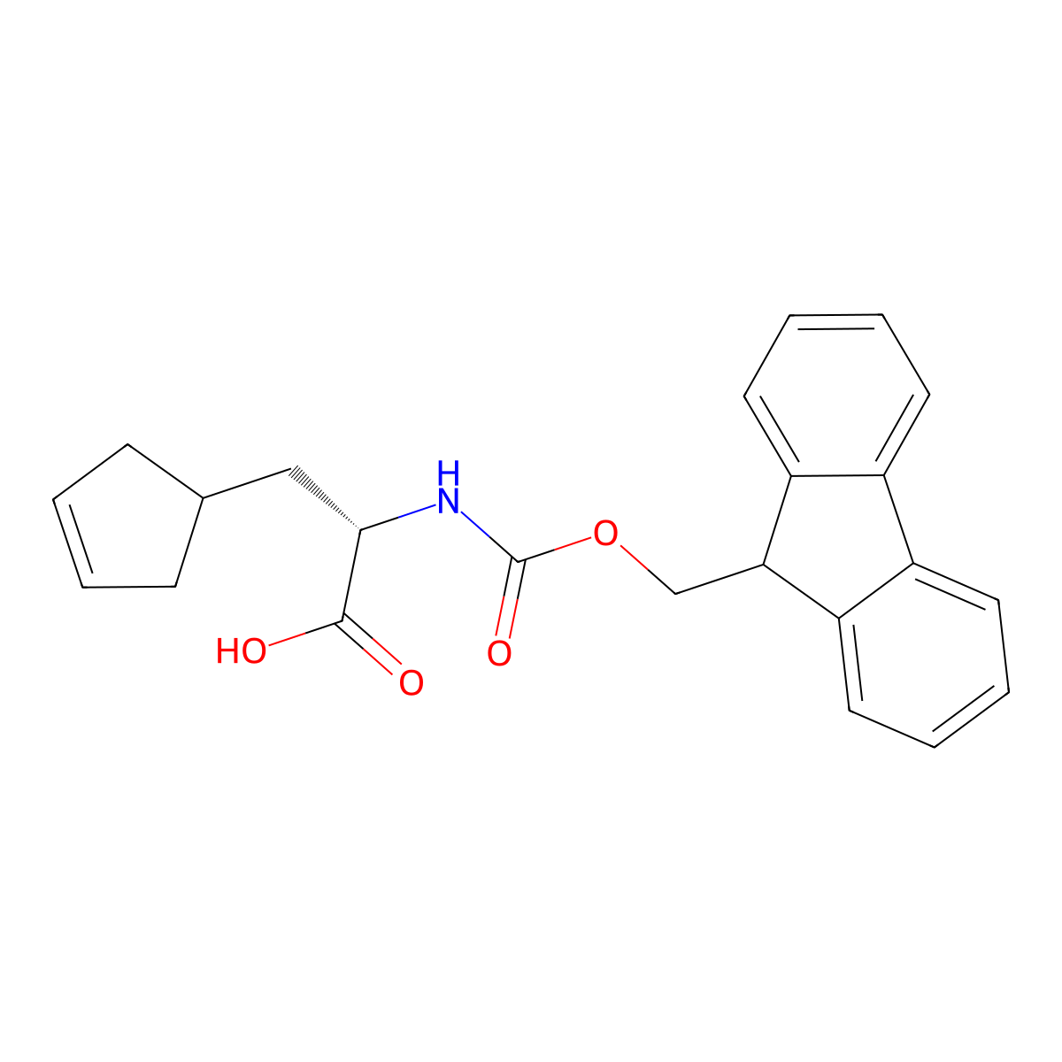 (S)-2-(Fmoc-amino)-3-(cyclopent-3-en-1-yl)propanoic Acid molecular structure, CAS 2349722-81-0