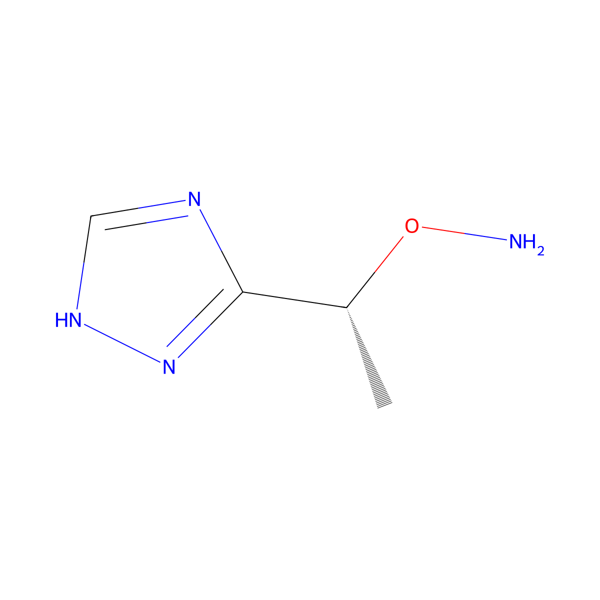 O-[(1R)-1-(4H-1,2,4-triazol-3-yl)ethyl]hydroxylamine molecular structure, CAS 2349740-73-2