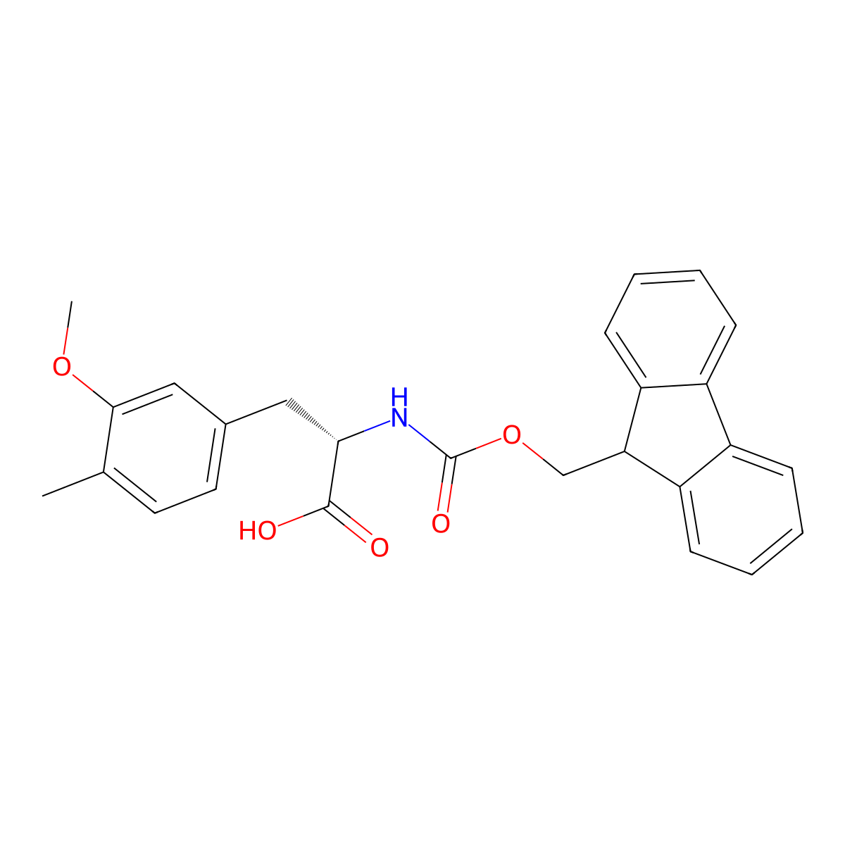 N-Fmoc-3-methoxy-4-methyl-L-phenylalanine molecular structure, CAS 2349755-72-0
