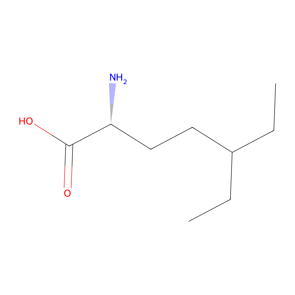 (R)-2-Amino-5-ethyl-heptanoic acid molecular structure, CAS 2349771-83-9