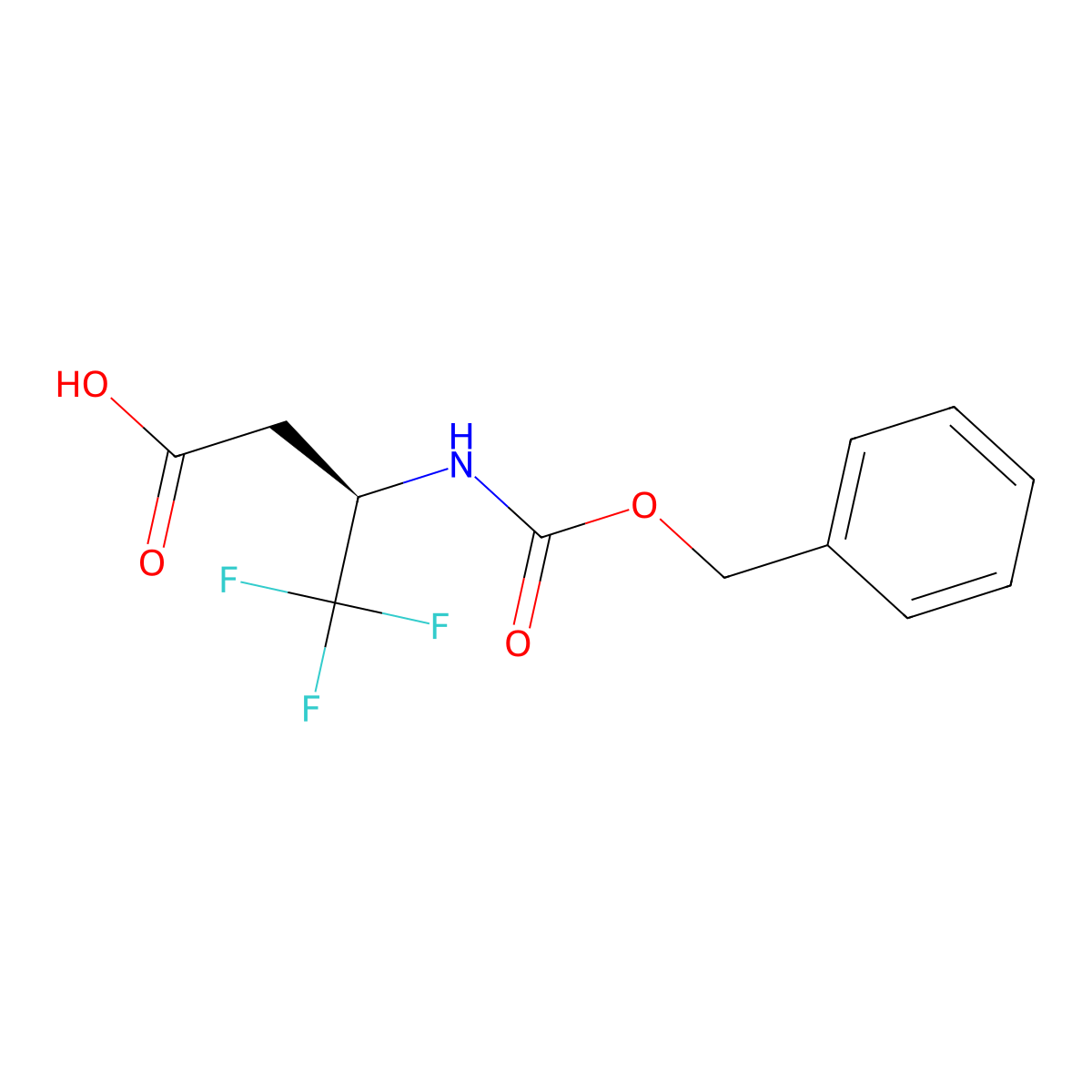 (R)-3-(Cbz-amino)-4,4,4-trifluorobutanoic Acid molecular structure, CAS 2349785-73-3