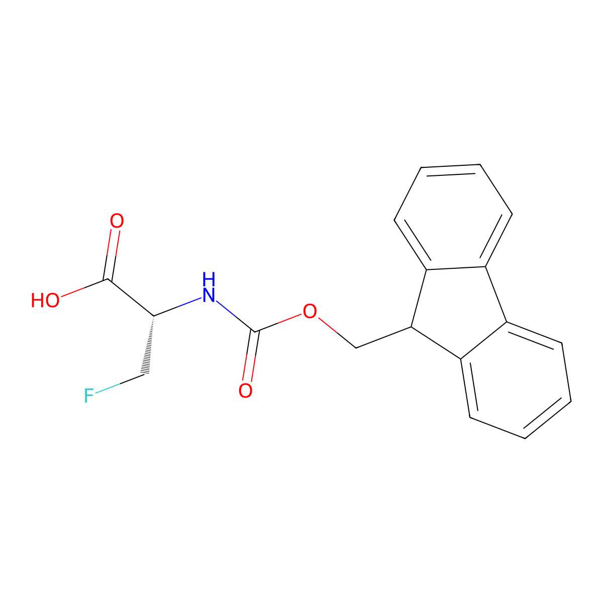 (2S)-2-({[(9H-fluoren-9-yl)methoxy]carbonyl}amino)-3-fluoropropanoic acid molecular structure, CAS 2349791-92-8