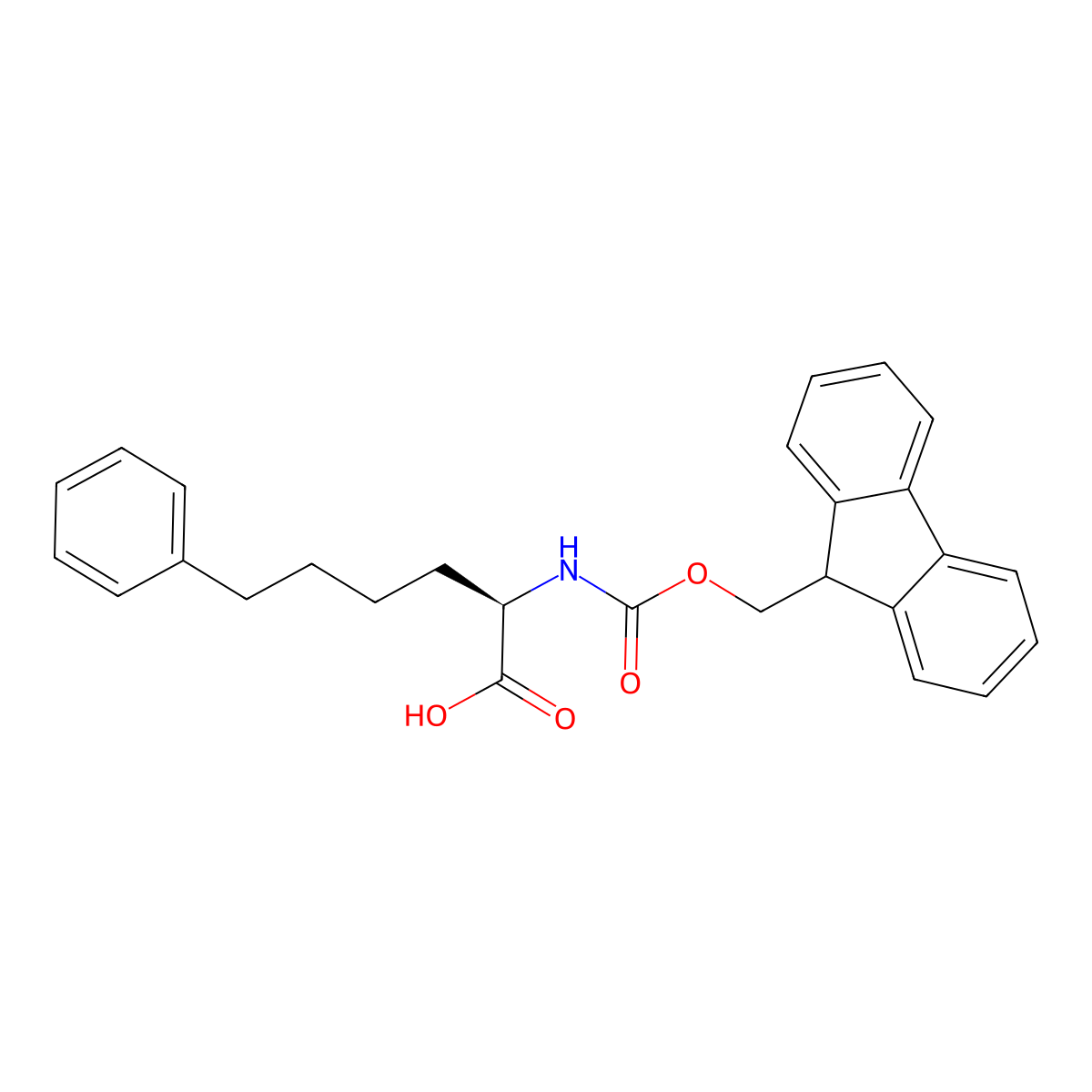 (R)-2-(Fmoc-amino)-6-phenylhexanoic acid molecular structure, CAS 2349793-93-5
