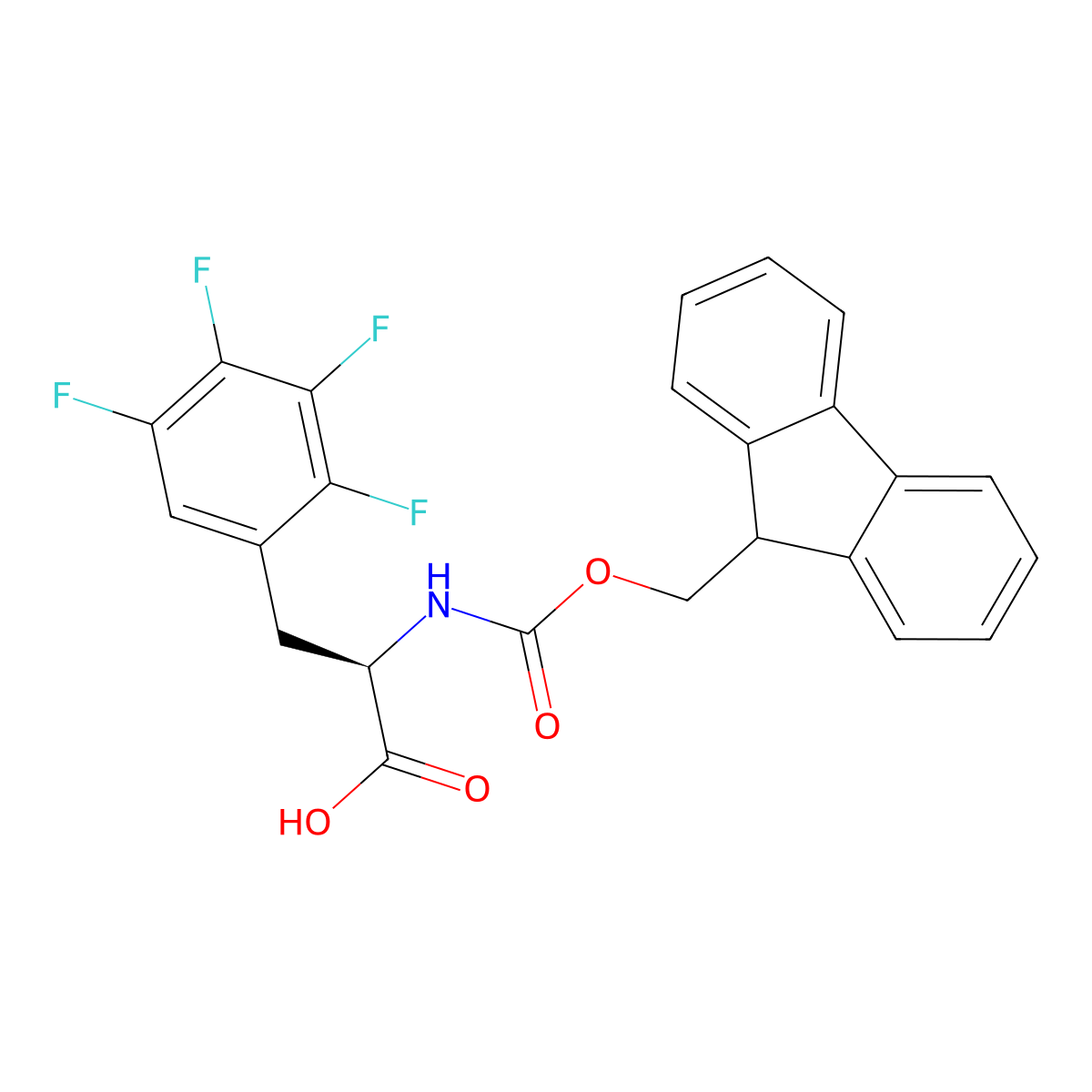 (2R)-2-({[(9H-fluoren-9-yl)methoxy]carbonyl}amino)-3-(2,3,4,5-tetrafluorophenyl)propanoic acid molecular structure, CAS 2349813-69-8