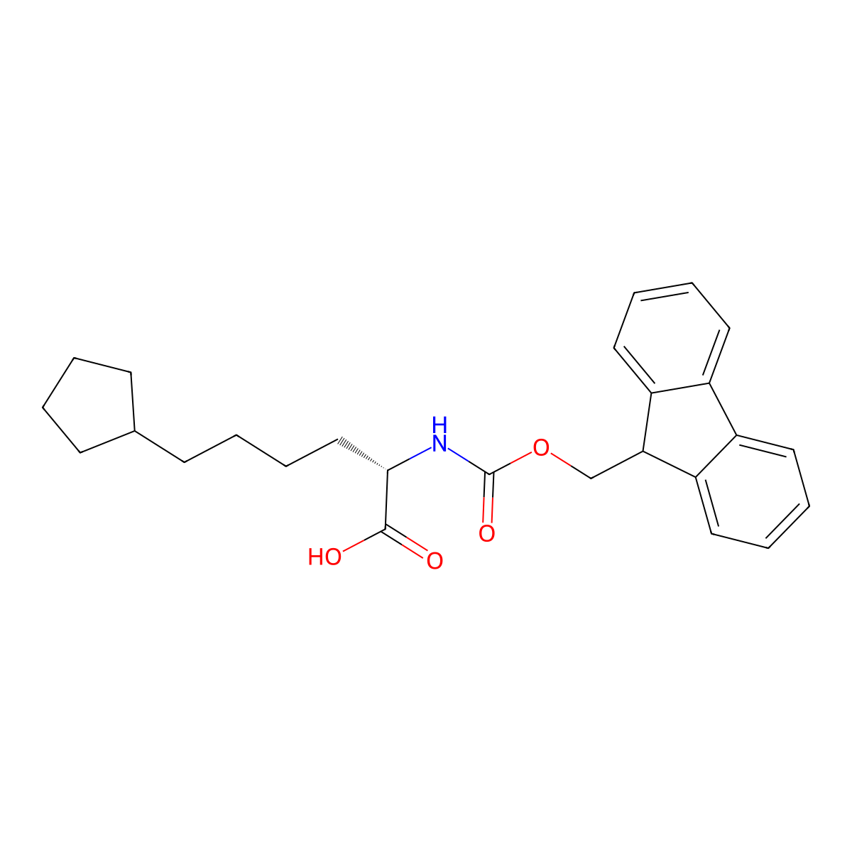 (S)-2-(FMOC-amino)-6-cyclopentylhexanoic acid molecular structure, CAS 2349813-93-8