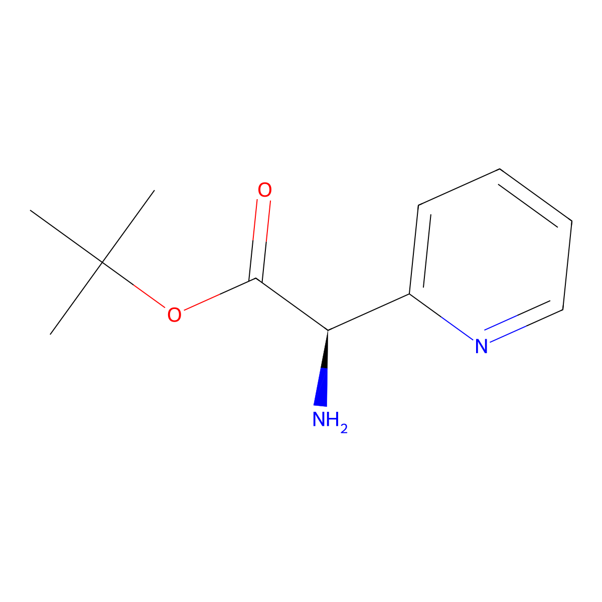 (R)-Pyridin-2-yl-glycine tert-butyl ester molecular structure, CAS 2349832-06-8