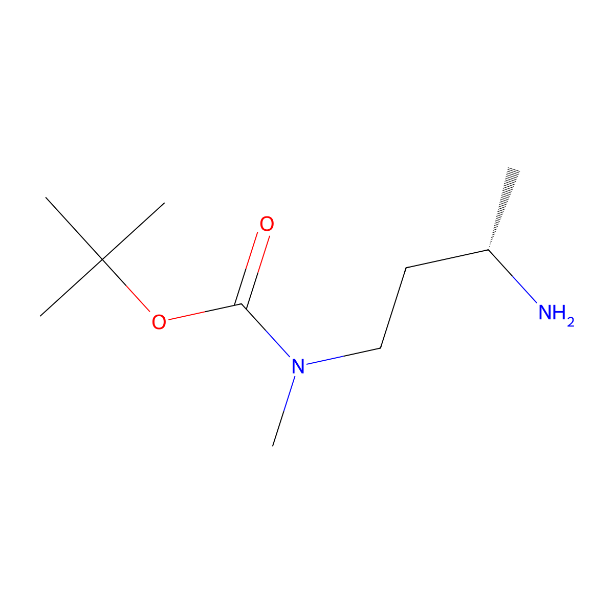 tert-butyl N-[(3S)-3-aminobutyl]-N-methylcarbamate molecular structure, CAS 2349861-16-9