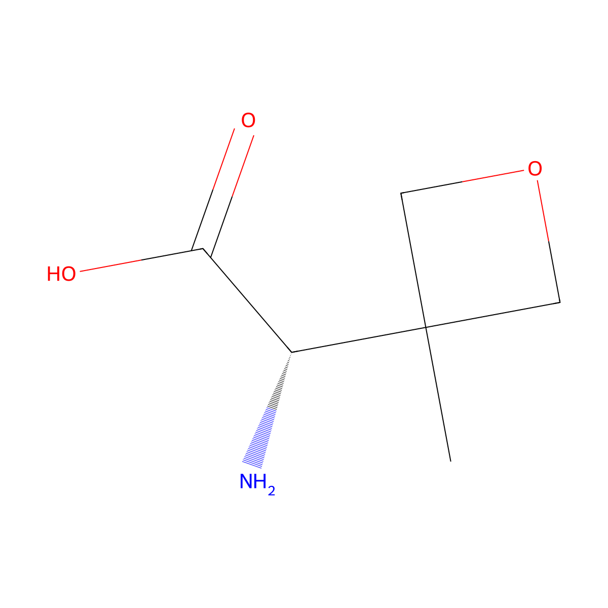 (S)-2-Amino-2-(3-methyloxetan-3-yl)acetic acid molecular structure, CAS 2349863-35-8