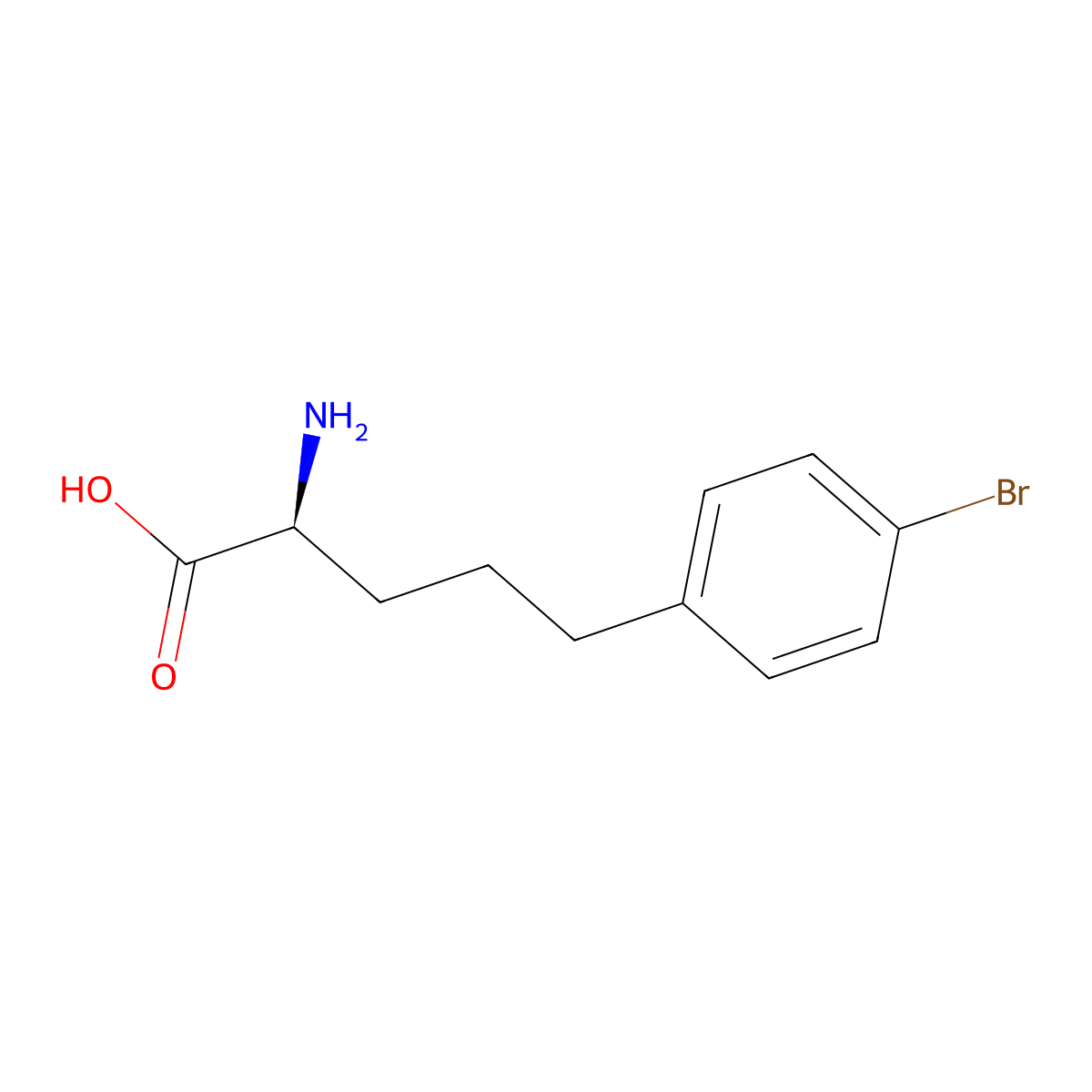 (2S)-2-amino-5-(4-bromophenyl)pentanoic acid molecular structure, CAS 2349881-98-5