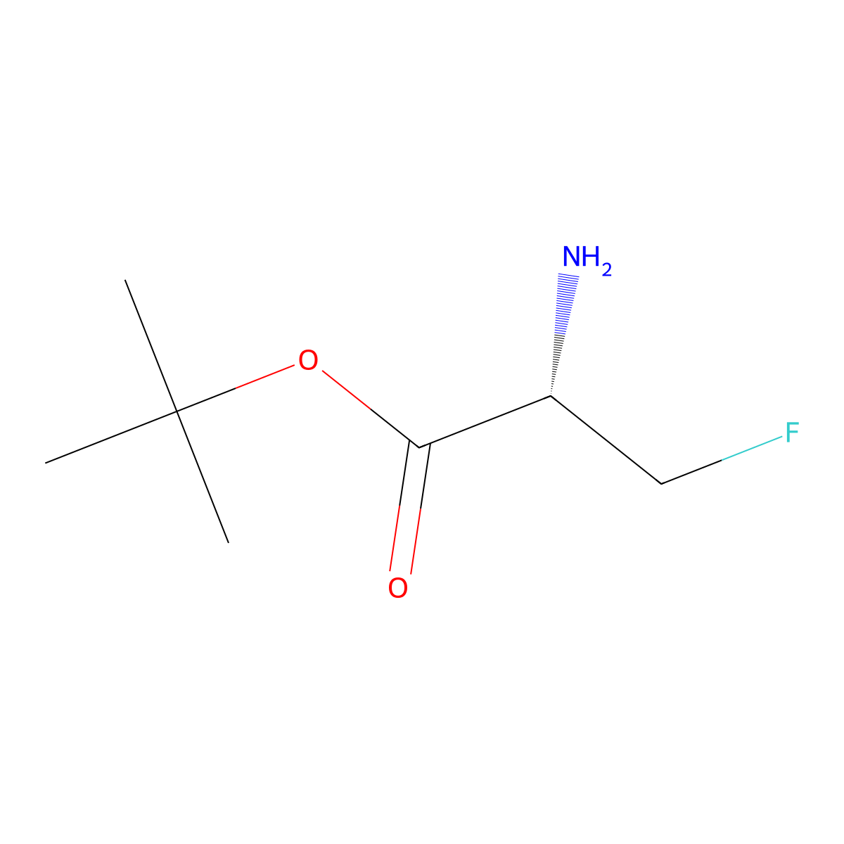 tert-butyl (2S)-2-amino-3-fluoropropanoate molecular structure, CAS 2349883-46-9