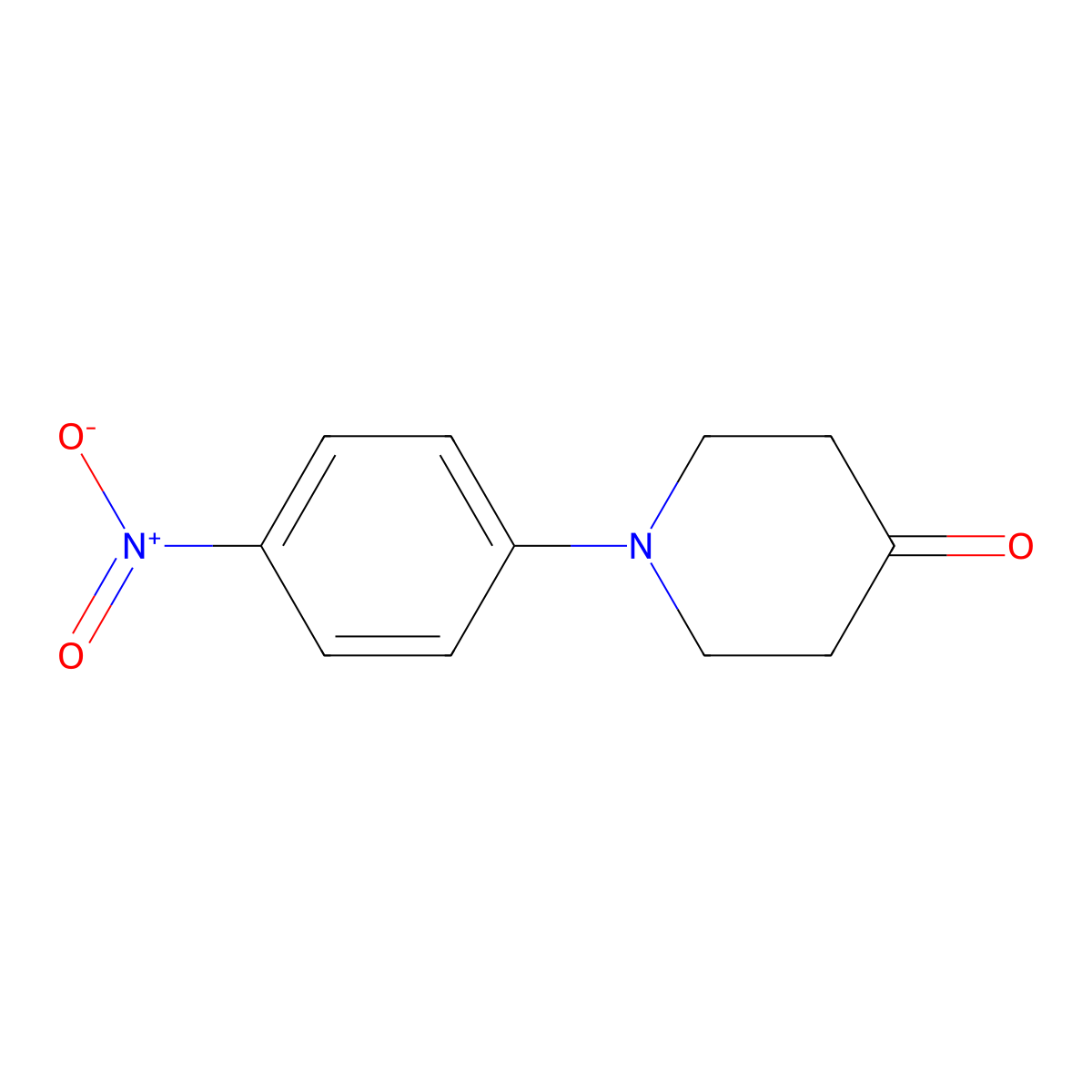 1-(4-Nitrophenyl)piperidin-4-one molecular structure, CAS 23499-01-6