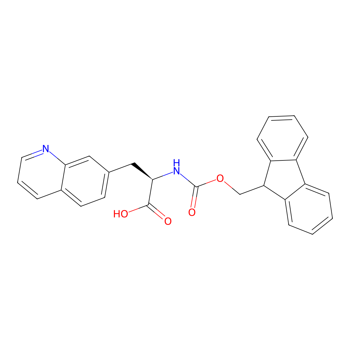 Fmoc-3-(7-Quinolyl)-D-Ala-OH molecular structure, CAS 2349925-73-9