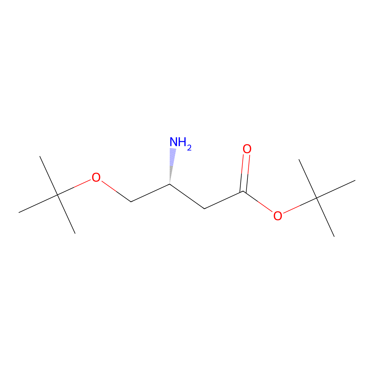 tert-butyl (3R)-3-amino-4-(tert-butoxy)butanoate molecular structure, CAS 2349929-28-6
