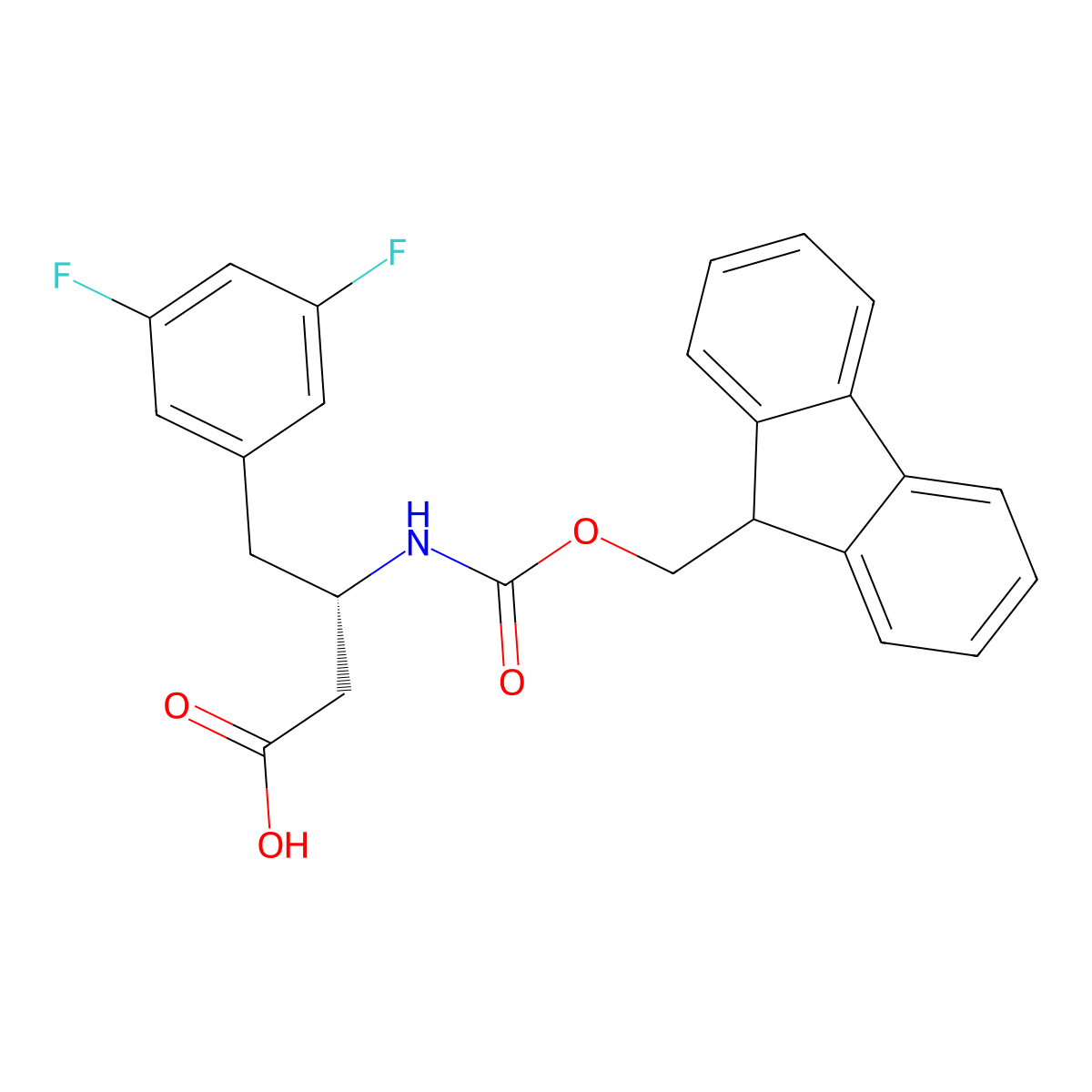Fmoc-(S)-3-Amino-4-(3,5-difluoro-phenyl)-butyric acid molecular structure, CAS 2349961-71-1