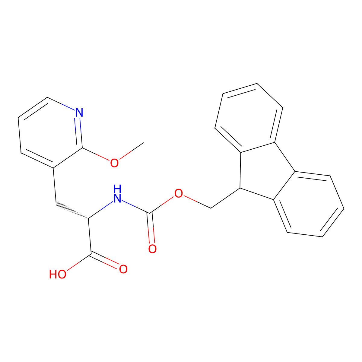 Fmoc-L-3-Pal(2-OMe)-OH molecular structure, CAS 2349965-31-5
