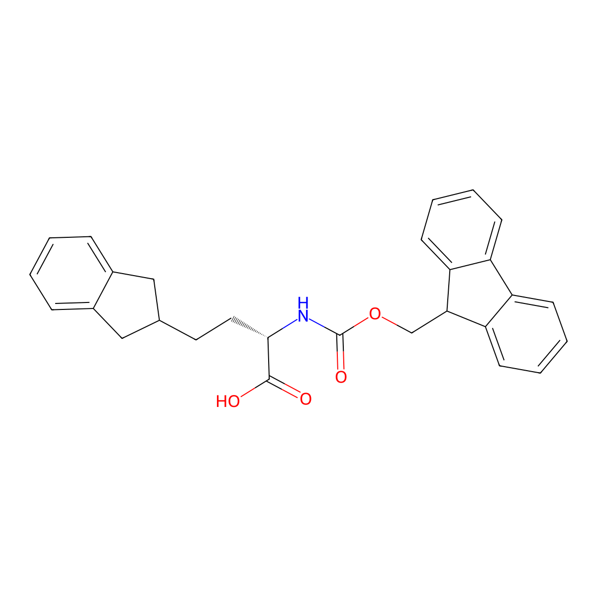 Fmoc-4-(Indan-2-yl)-Abu-OH molecular structure, CAS 2349966-12-5