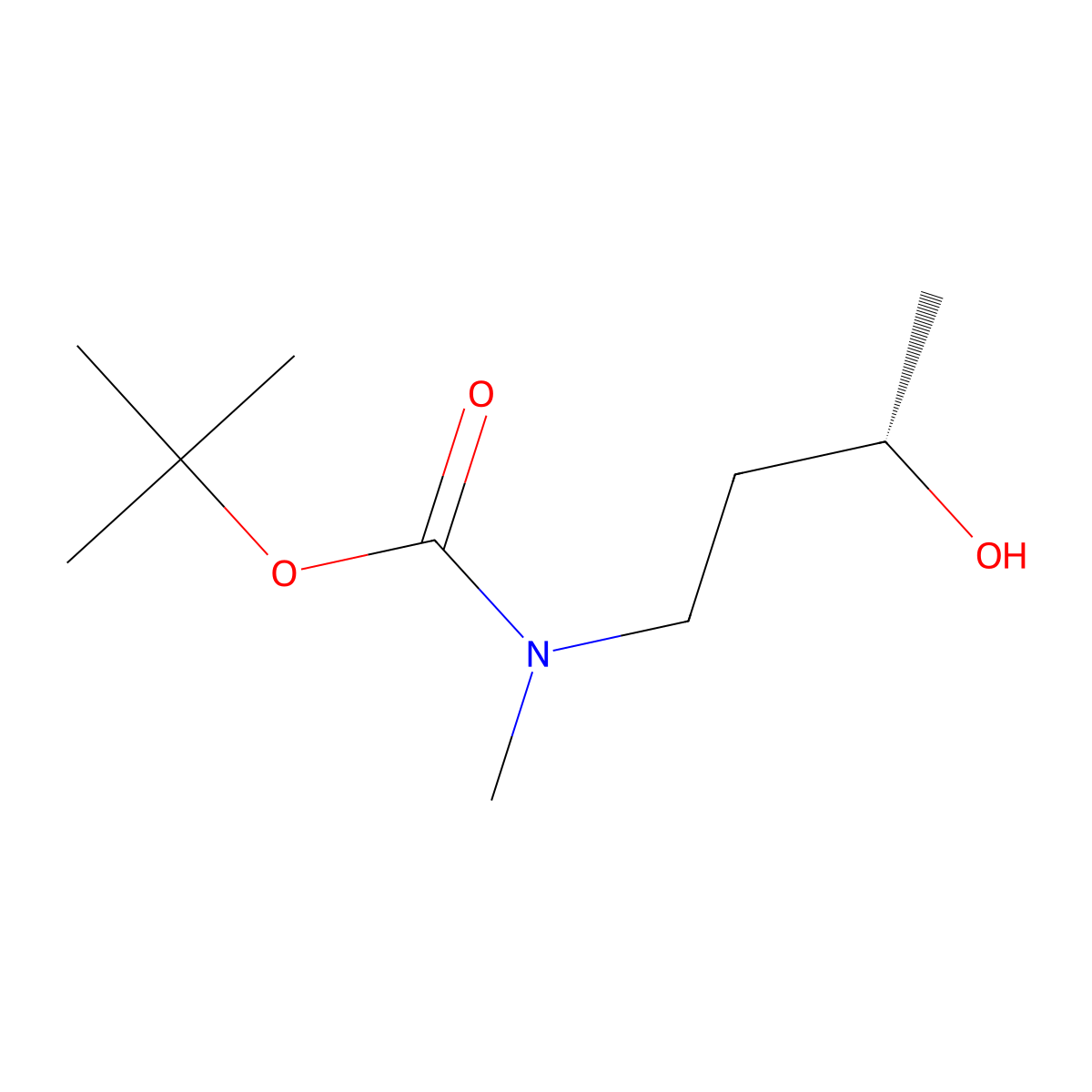 tert-butyl N-[(3S)-3-hydroxybutyl]-N-methylcarbamate molecular structure, CAS 2349966-18-1