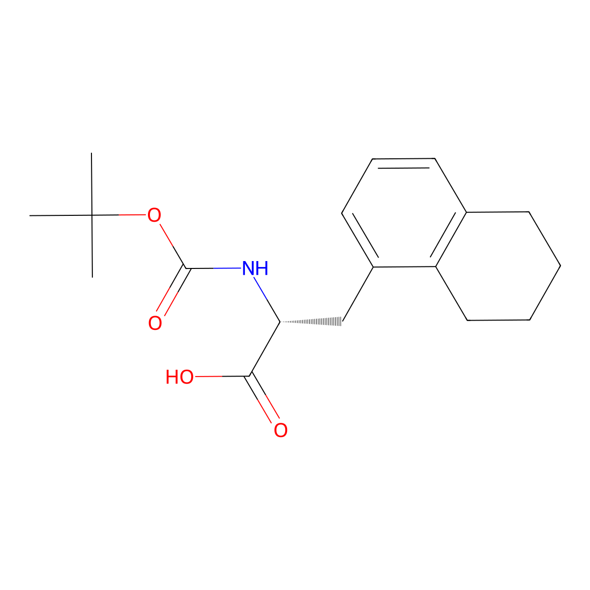 (Alphar)-alpha-[[(1,1-dimethylethoxy)carbonyl]amino]-5,6,7,8-tetrahydro-1-naphthalenepropanoic acid molecular structure, CAS 2349973-27-7