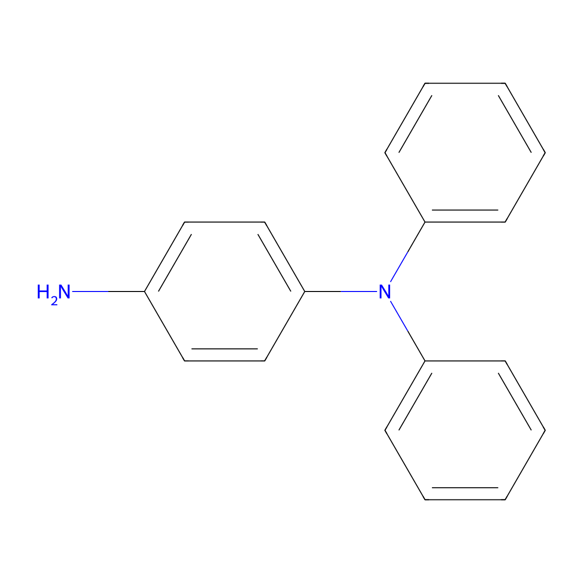 N,N-Diphenyl-p-phenylenediamine molecular structure, CAS 2350-01-8