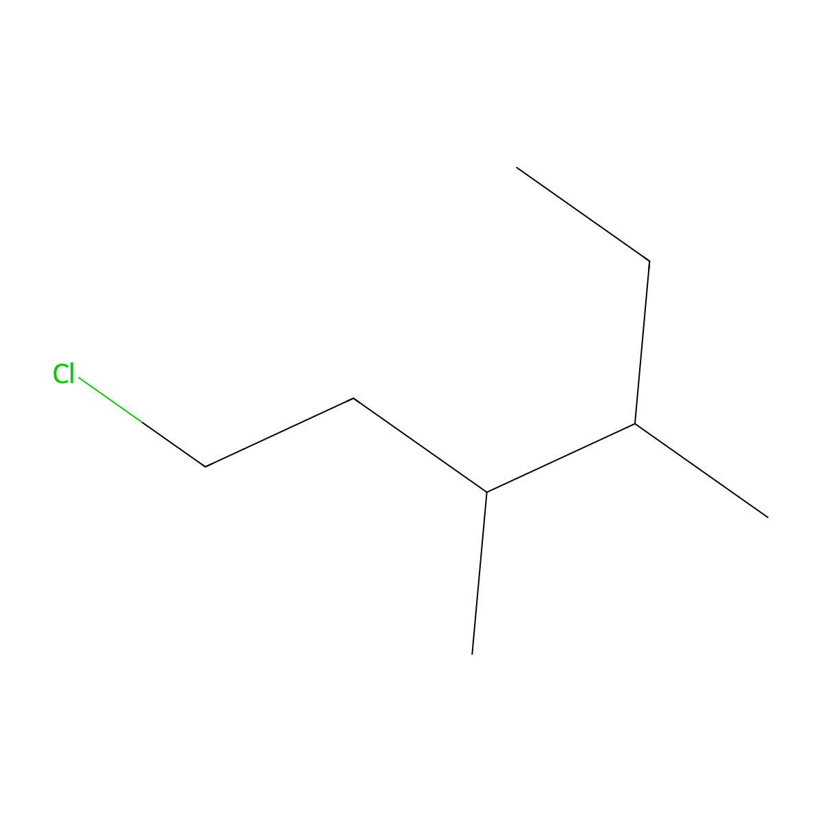 Hexane, 1-chloro-3,4-dimethyl- molecular structure, CAS 2350-26-7