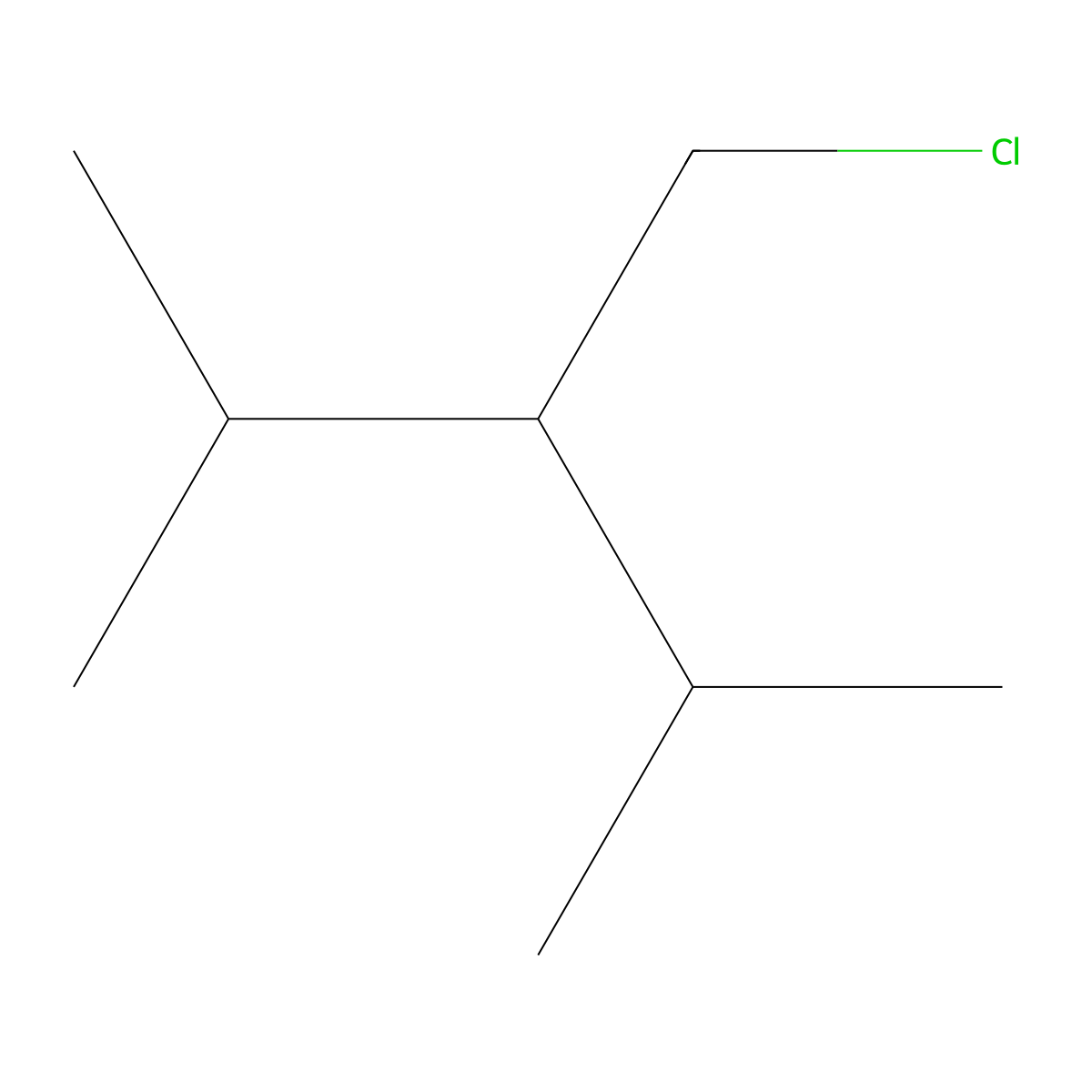 3-(Chloromethyl)-2,4-dimethylpentane molecular structure, CAS 2350-36-9