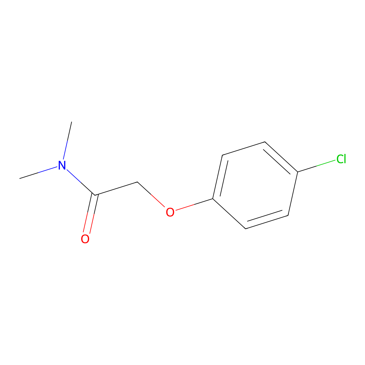 2-(4-chlorophenoxy)-N,N-dimethylacetamide molecular structure, CAS 23500-63-2