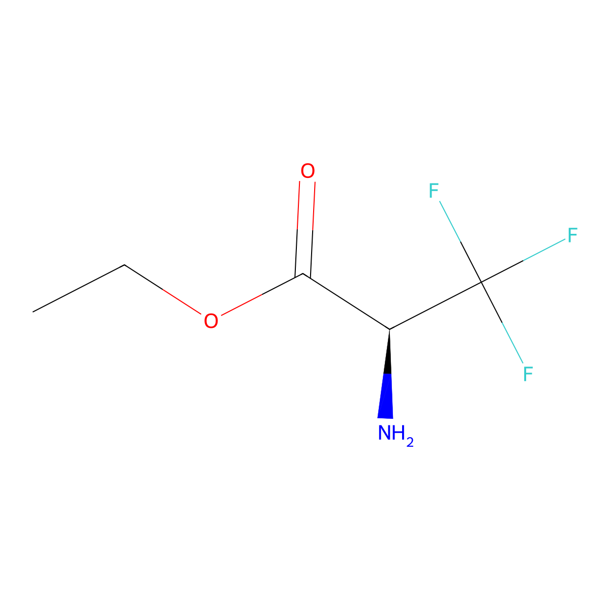 Ethyl (S)-2-amino-3,3,3-trifluoropropanoate molecular structure, CAS 2350003-12-0