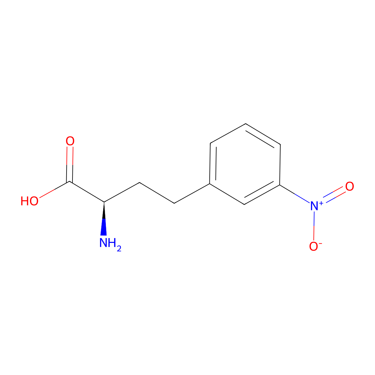 3-Nitro-D-homophenylalanine molecular structure, CAS 2350015-19-7