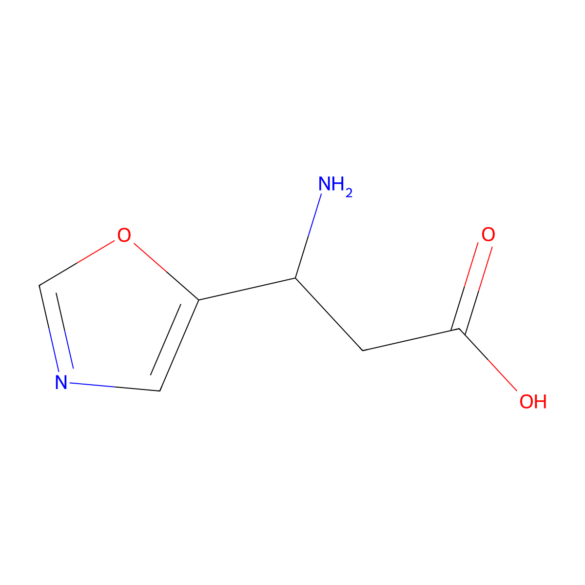 (3S)-3-amino-3-(1,3-oxazol-5-yl)propanoic acid molecular structure, CAS 2350029-61-5