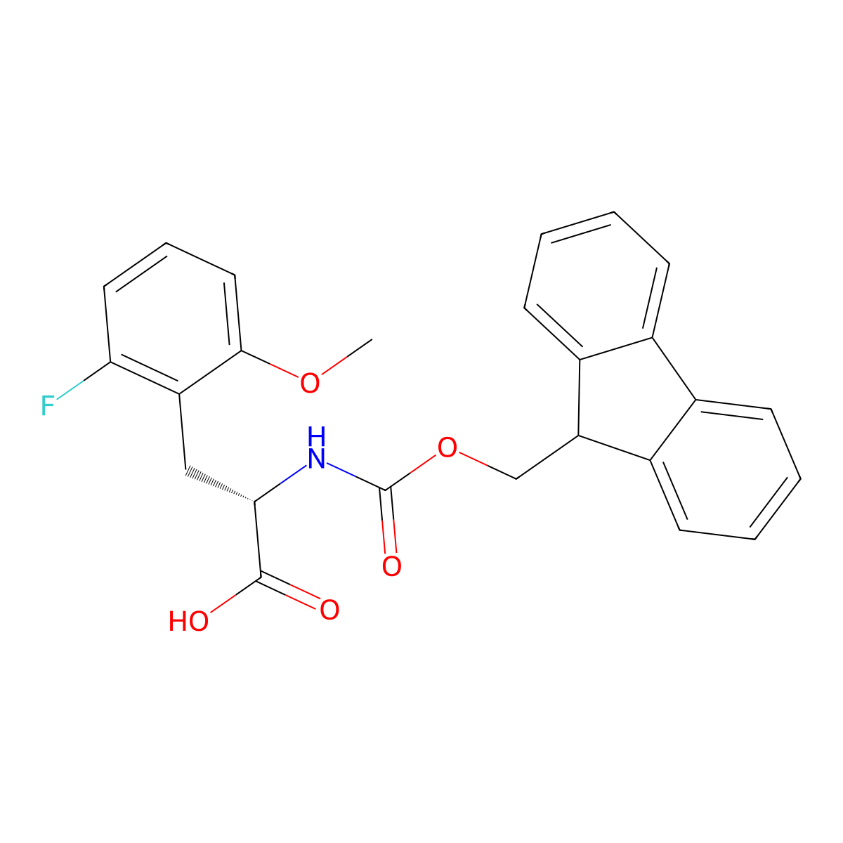 Fmoc-L-Phe(2F-6OMe)-OH molecular structure, CAS 2350062-82-5