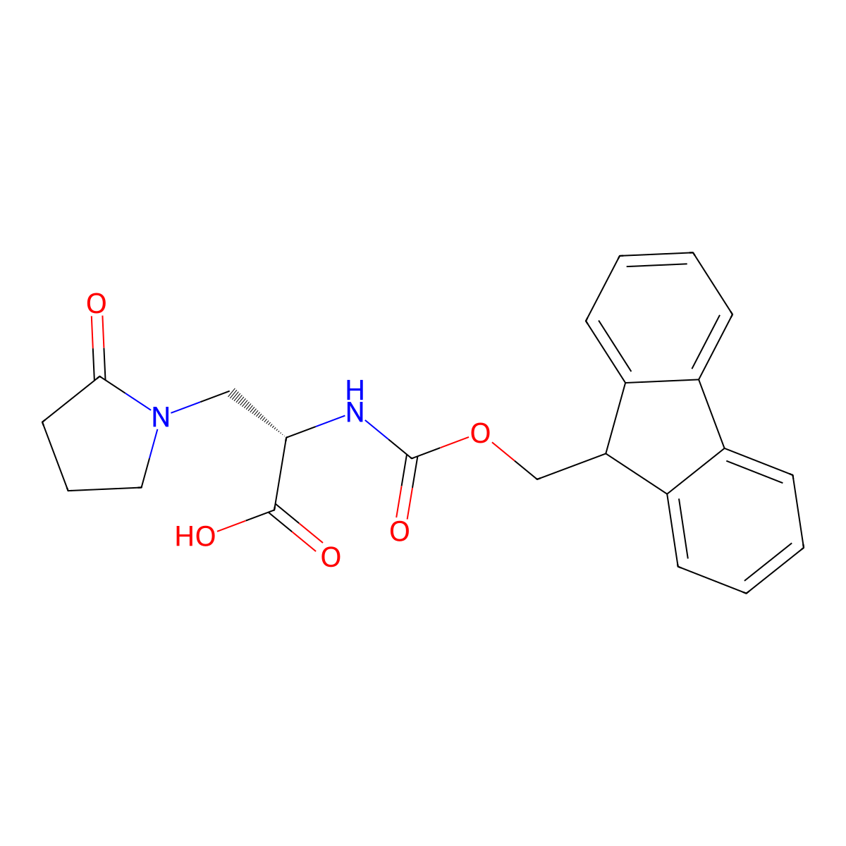 (2S)-2-({[(9H-fluoren-9-yl)methoxy]carbonyl}amino)-3-(2-oxopyrrolidin-1-yl)propanoic acid molecular structure, CAS 2350069-82-6