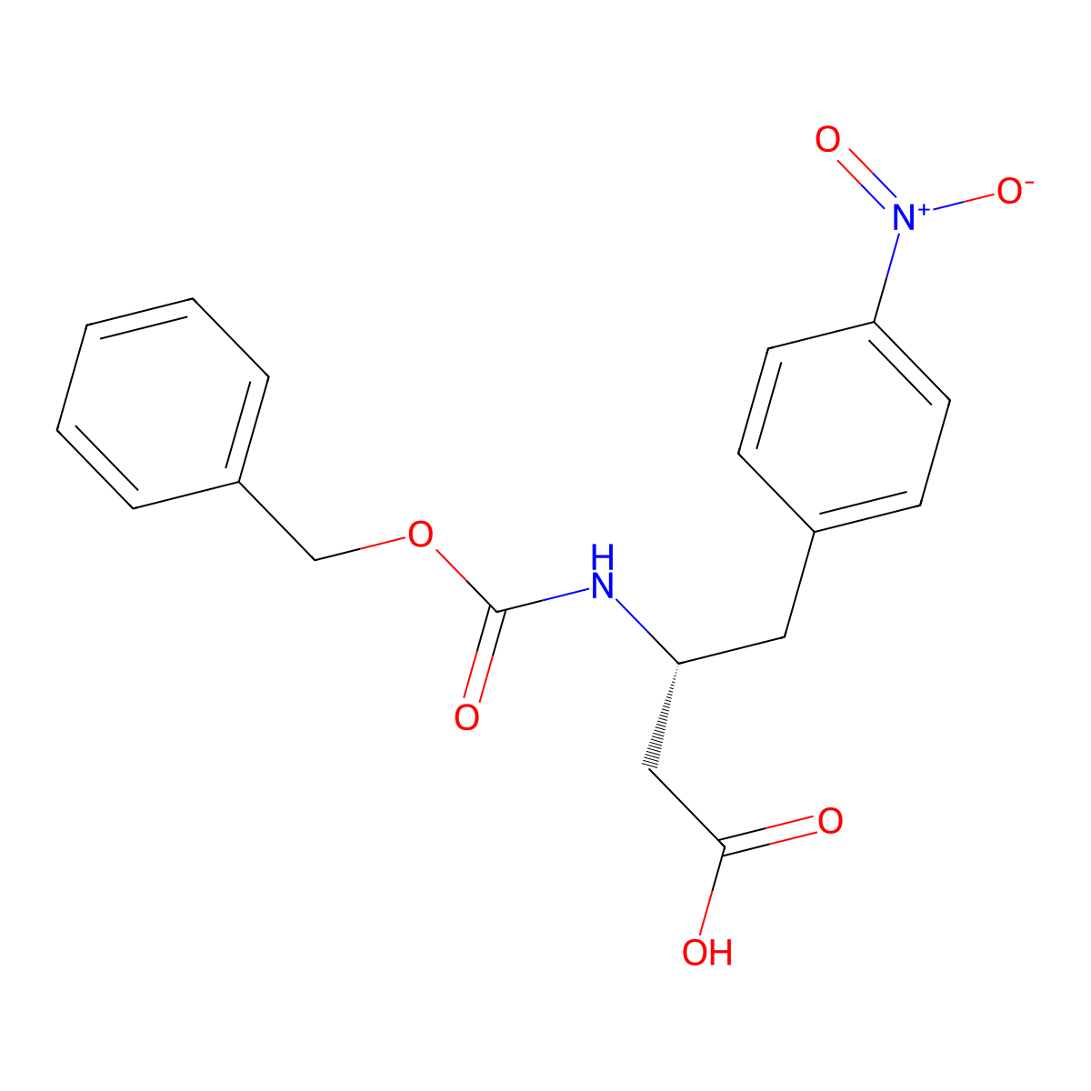 (3R)-3-{[(benzyloxy)carbonyl]amino}-4-(4-nitrophenyl)butanoic acid molecular structure, CAS 2350071-80-4