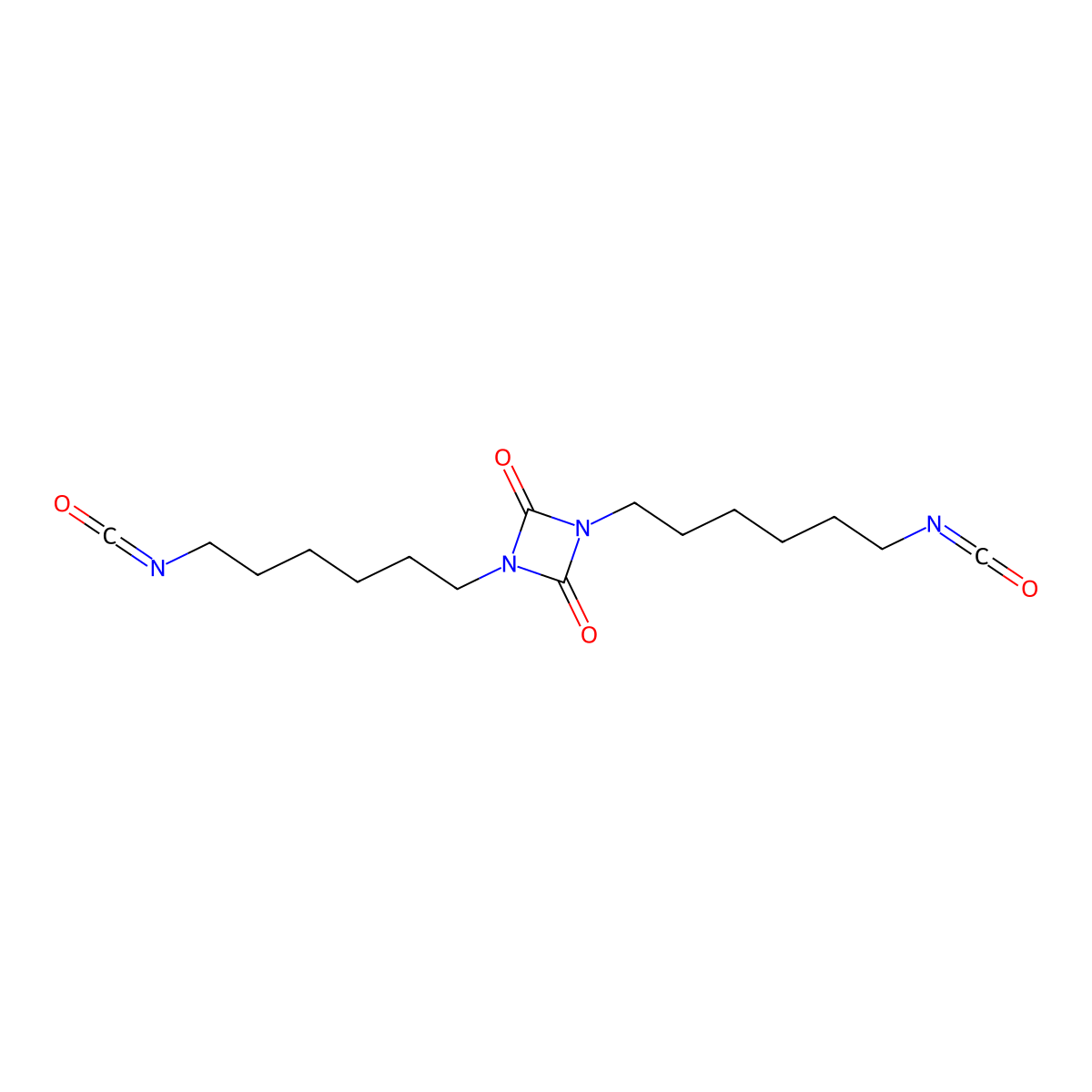 1,3-Bis(6-isocyanatohexyl)-1,3-diazetidine-2,4-dione molecular structure, CAS 23501-81-7