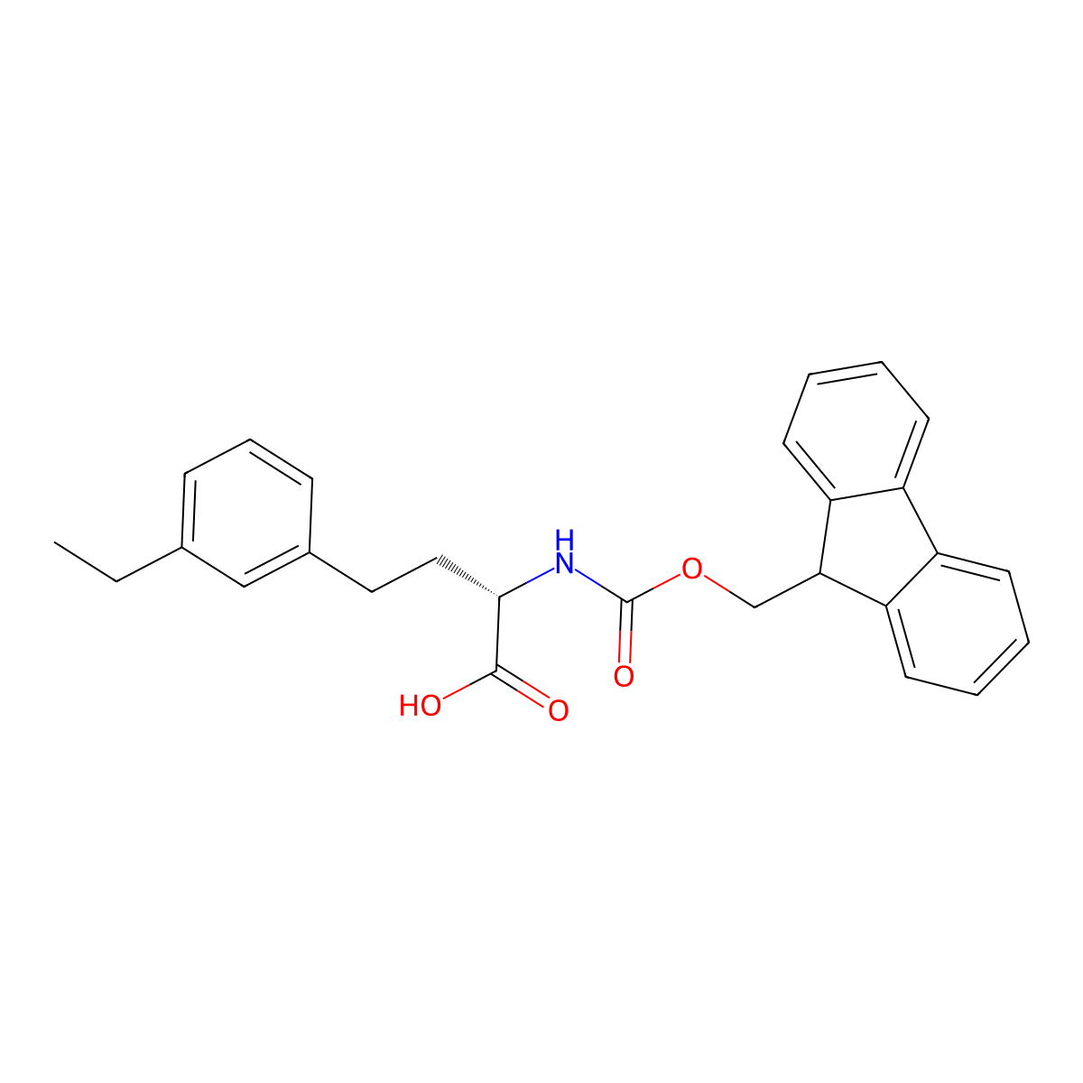 Fmoc-3-ethyl-L-homophenylalanine molecular structure, CAS 2350136-90-0