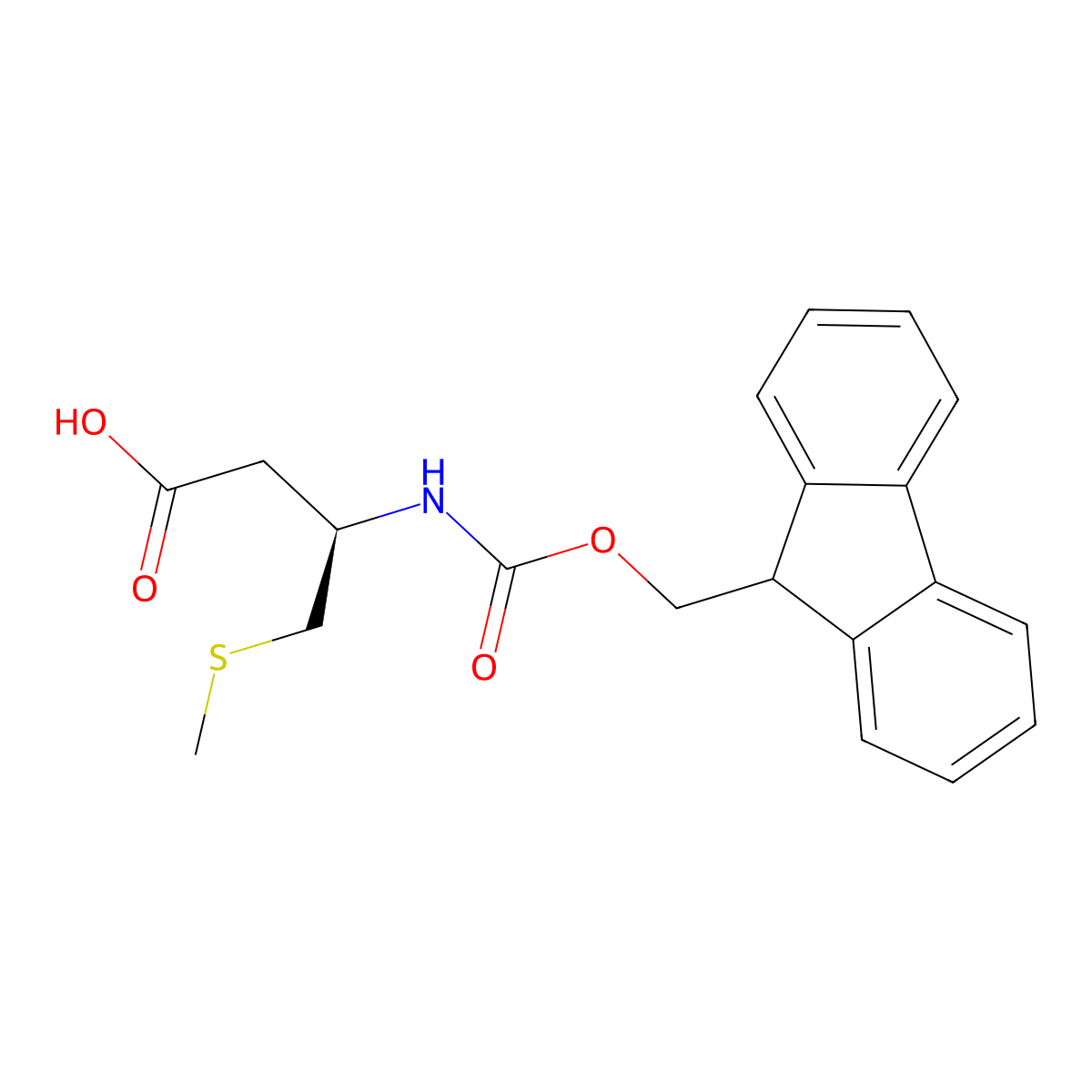 (3R)-3-({[(9H-fluoren-9-yl)methoxy]carbonyl}amino)-4-(methylsulfanyl)butanoic acid molecular structure, CAS 2350142-95-7