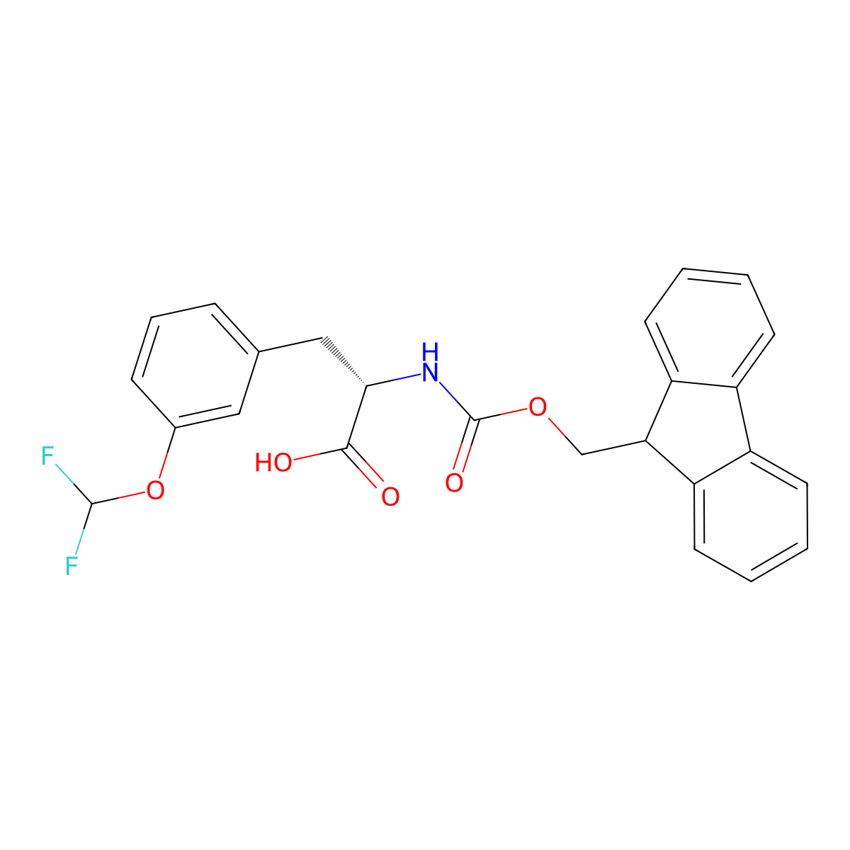Fmoc-L-Phe(3-OCHF2)-OH molecular structure, CAS 2350164-04-2