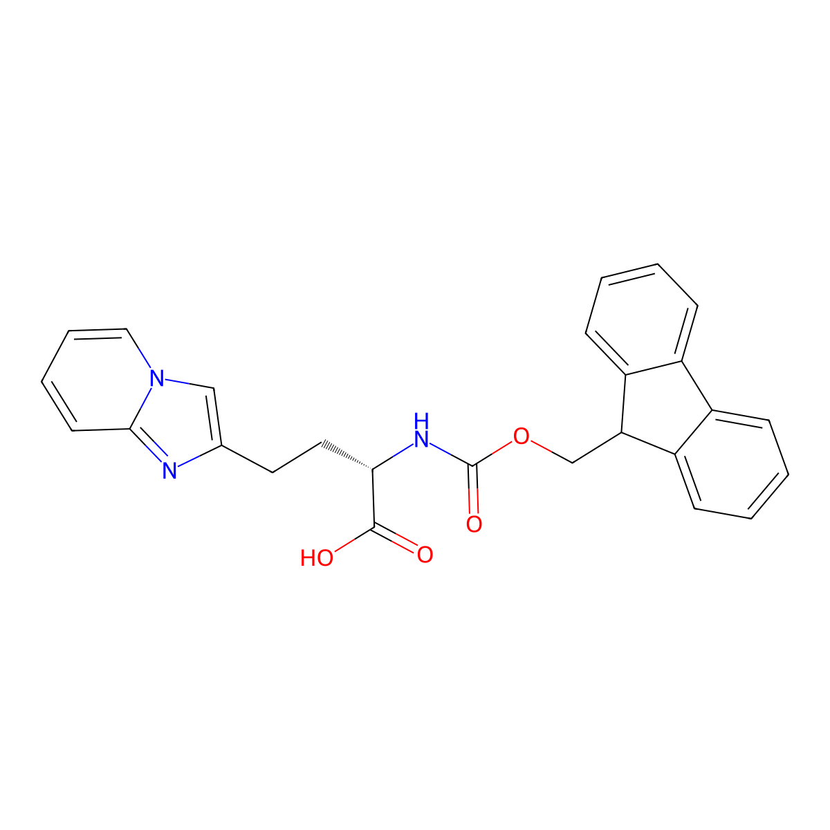 Fmoc-4-(Imidazo(1,2-a)pyridine-2-yl)-Abu-OH molecular structure, CAS 2350168-94-2
