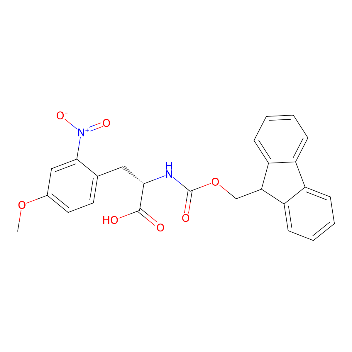 Fmoc-L-Phe(2NO2-4OMe)-OH molecular structure, CAS 2350186-94-4