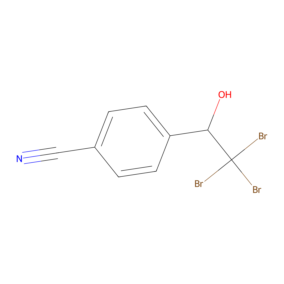 4-(2,2,2-Tribromo-1-hydroxyethyl)benZonitrile molecular structure, CAS 2350191-05-6