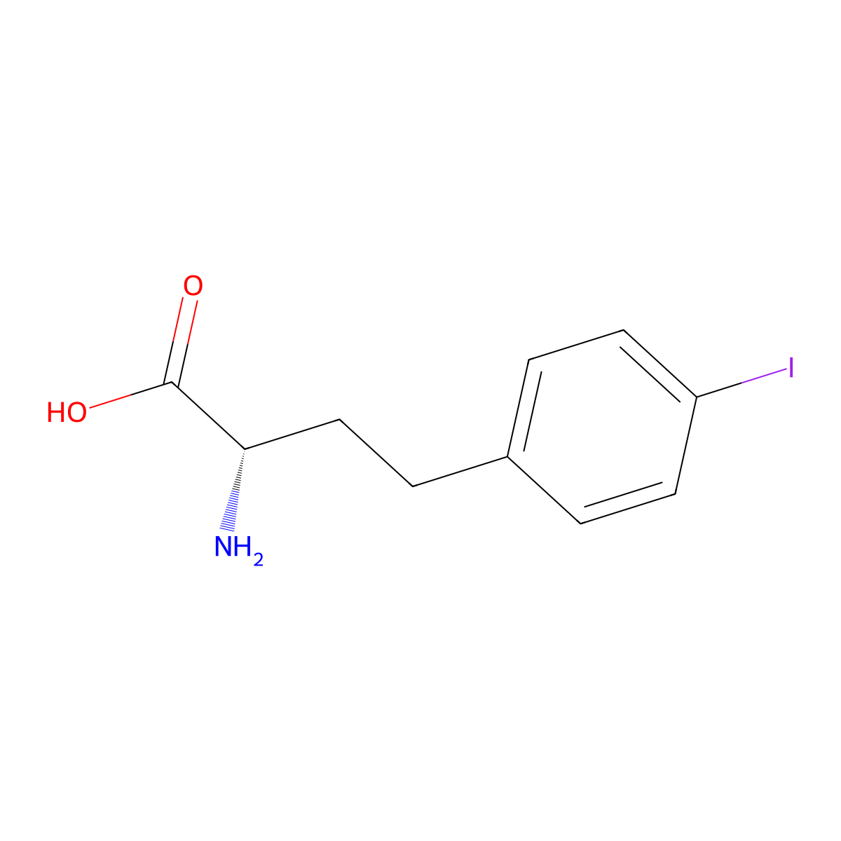 4-Iodo-L-homophenylalanine molecular structure, CAS 2350205-67-1
