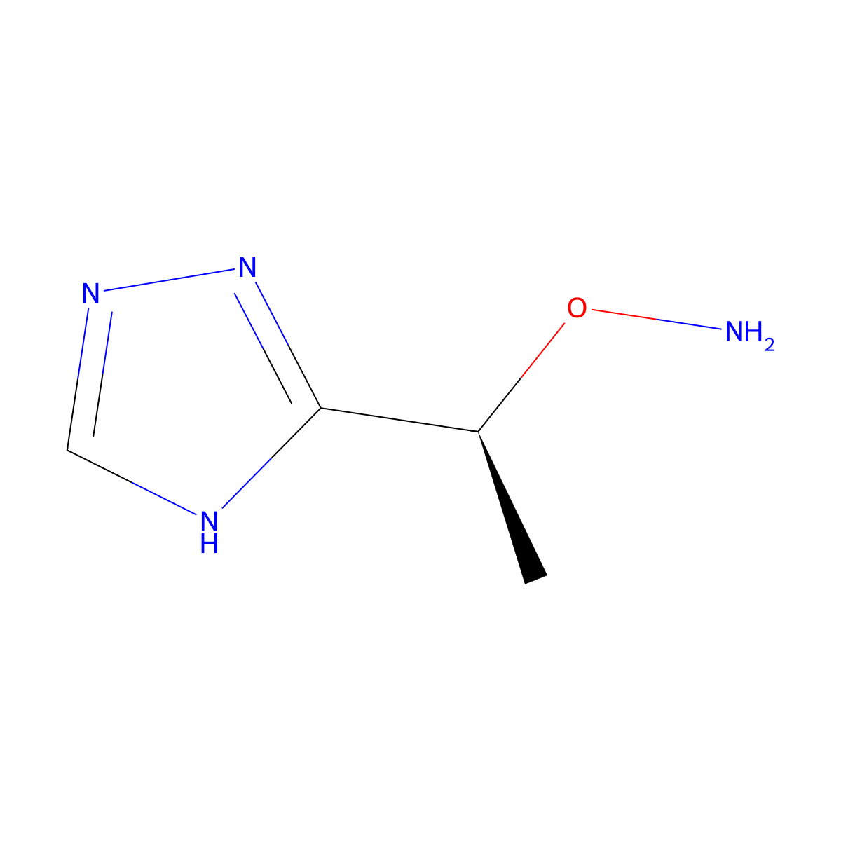 O-[(1S)-1-(4H-1,2,4-triazol-3-yl)ethyl]hydroxylamine molecular structure, CAS 2350215-03-9