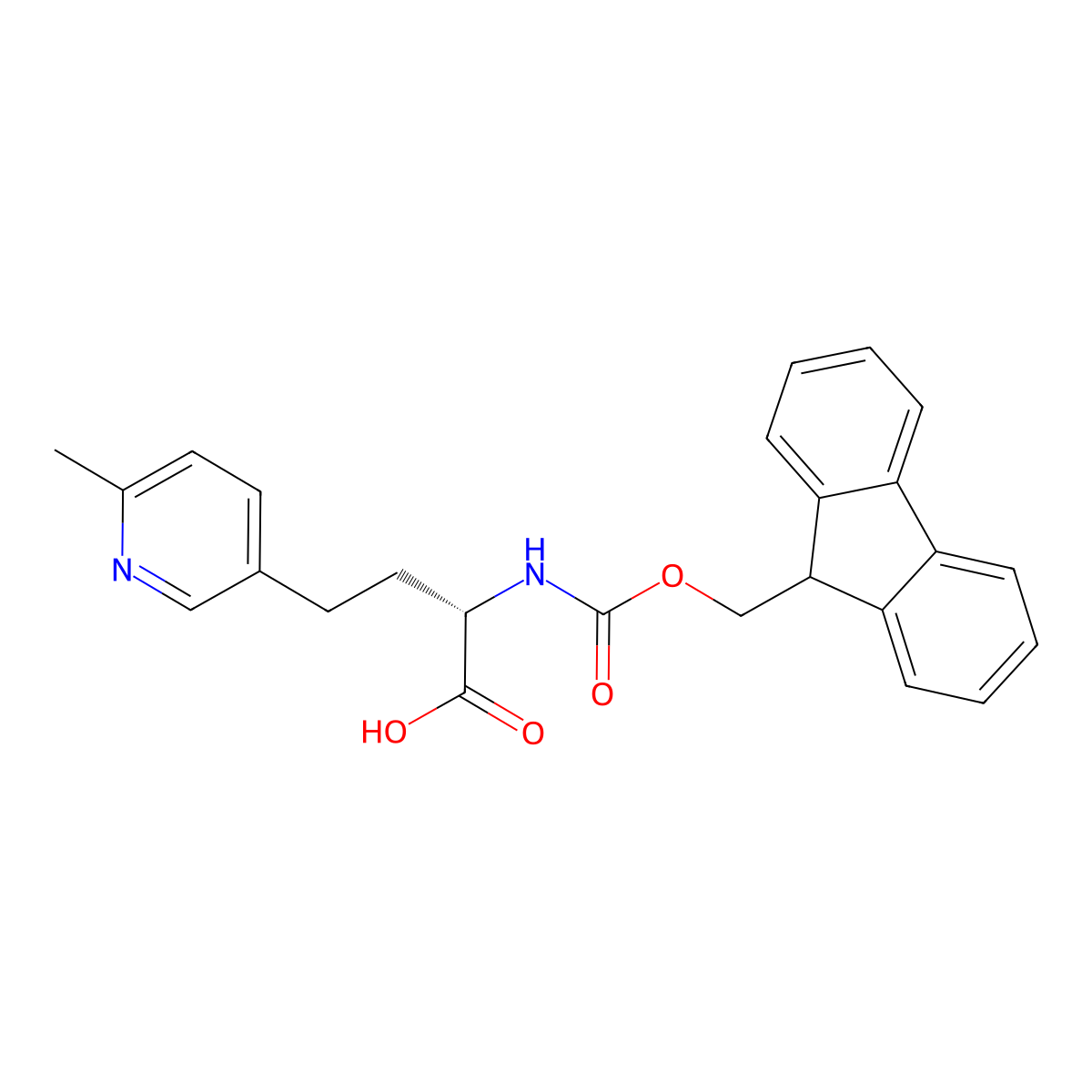 Fmoc-4-(6-methylpyridin-3-yl)-Abu-OH molecular structure, CAS 2350266-21-4