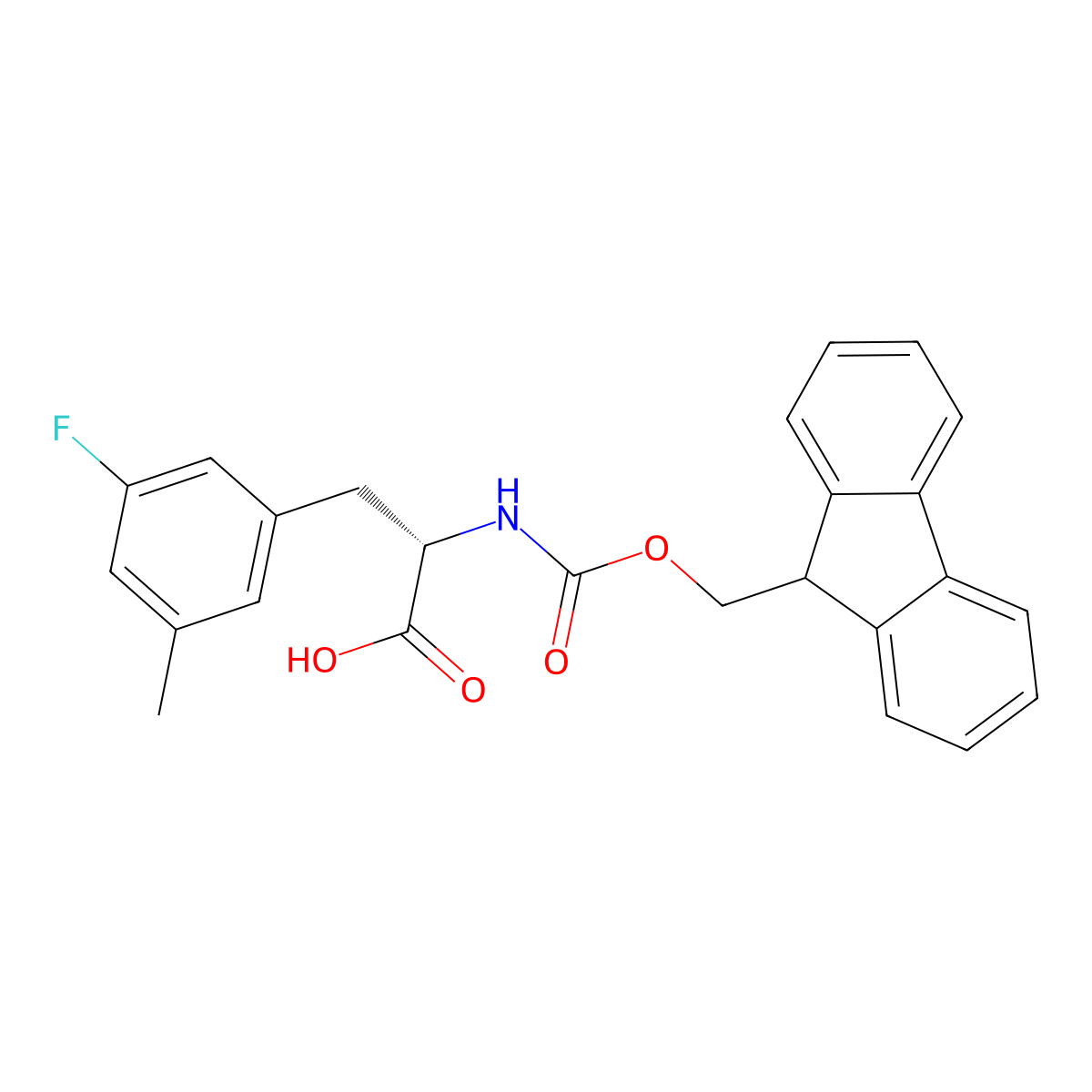 Fmoc-L-Phe(3F-5Me)-OH molecular structure, CAS 2350292-80-5