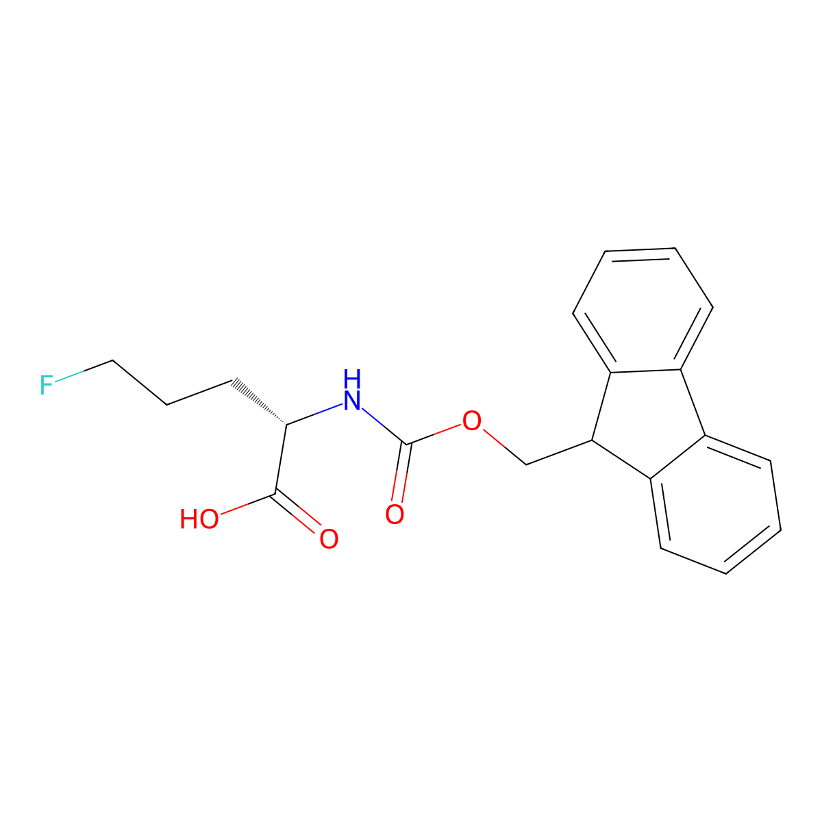 (2S)-2-Fmoc-amino-5-fluoropentanoic acid molecular structure, CAS 2350310-77-7
