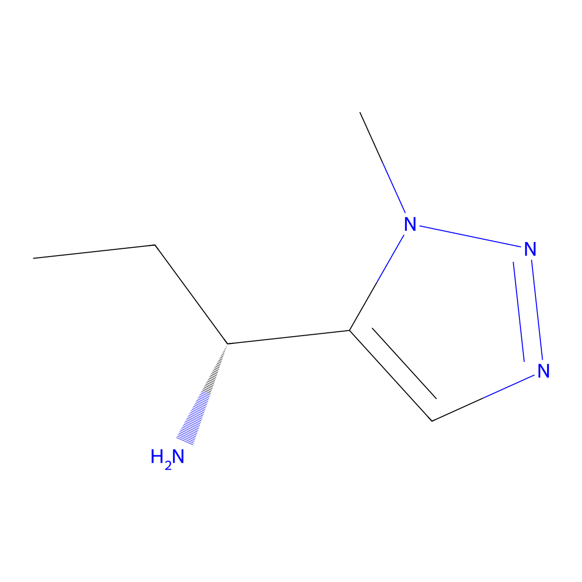 (1R)-1-(1-methyl-1H-1,2,3-triazol-5-yl)propan-1-amine molecular structure, CAS 2350326-62-2