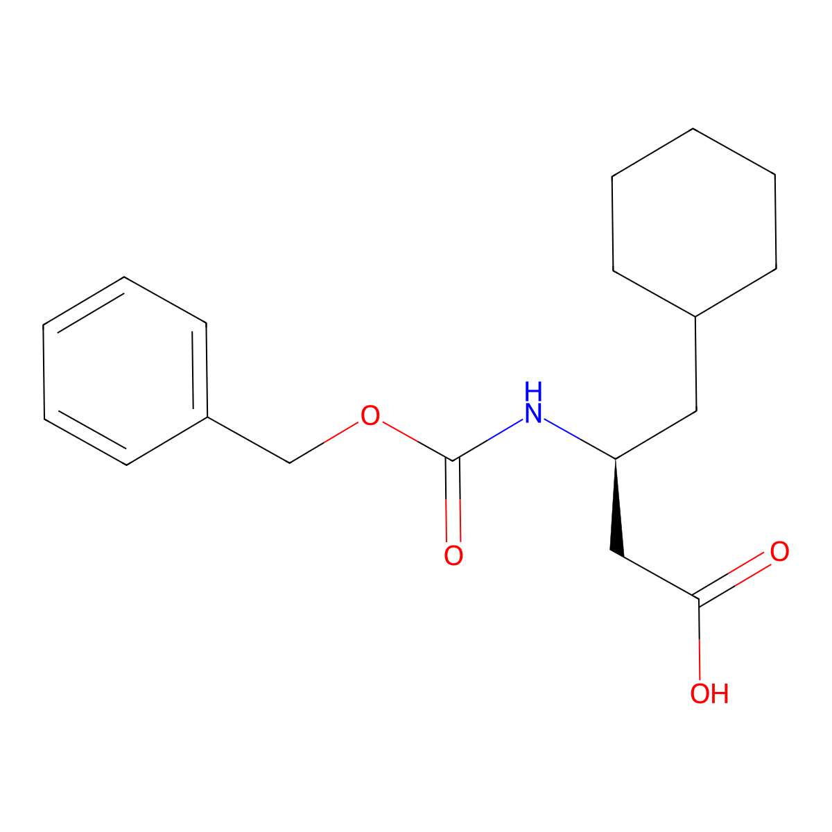 (3S)-3-{[(benzyloxy)carbonyl]amino}-4-cyclohexylbutanoic acid molecular structure, CAS 2350327-31-8