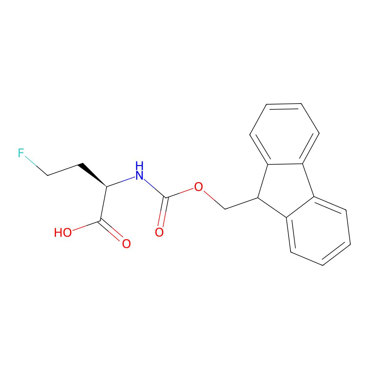 (R)-2-(Fmoc-amino)-4-fluorobutanoic Acid molecular structure, CAS 2350363-82-3